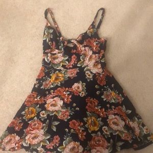 Charlotte Russe Flower flare dress with cutout